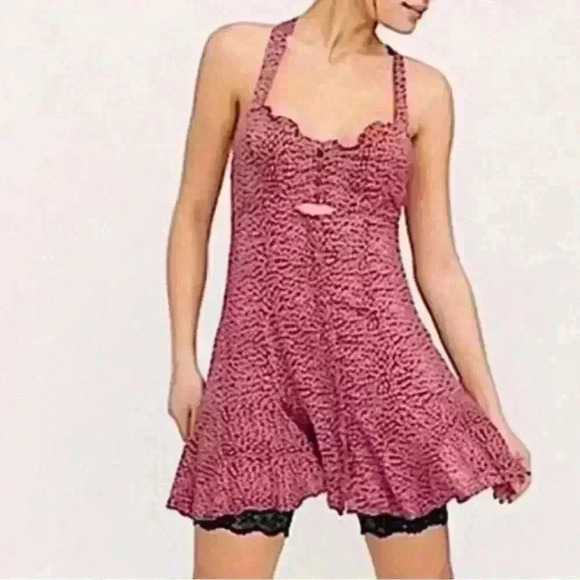 Free People Make It Happen Mini Slip Dress sz small S - Picture 1 of 10